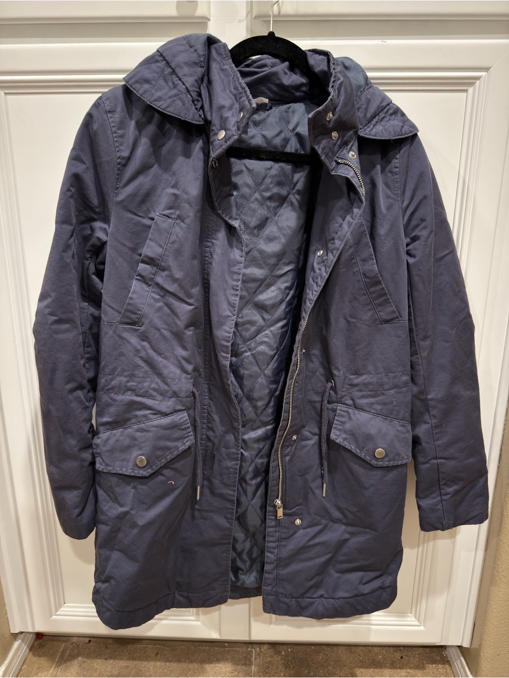 Divided Navy Quilted Field Parka